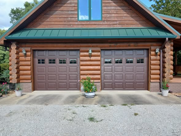 Completed residential garage door installation
