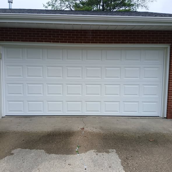 Completed single residential garage door installation